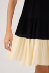 Vestido Curto Crepe Bicolor Marias