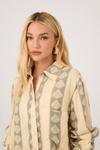 Camisa Linho Estampa Atins