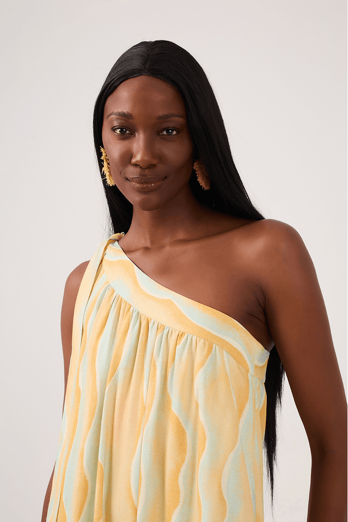 Vestido Cropped Estampa Lençois