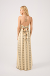 Vestido Cropped Linho Estampa Atins