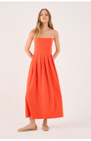 Vestido Nervuras Com Pregas