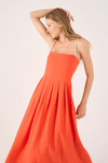 Vestido Nervuras Com Pregas