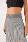Saia Longa Tricot Listrado