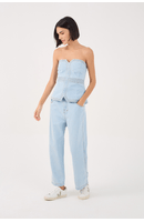 Corselet Jeans Pespontos