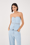 Corselet Jeans Pespontos