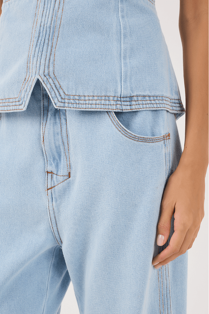 Calça Jeans Pespontos