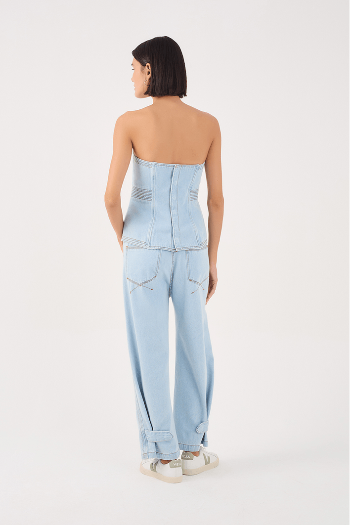 Calça Jeans Pespontos