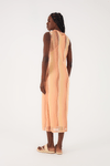 Vestido Coluna Tule Estampa Areia