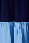 Vestido Curto Crepe Bicolor Marias