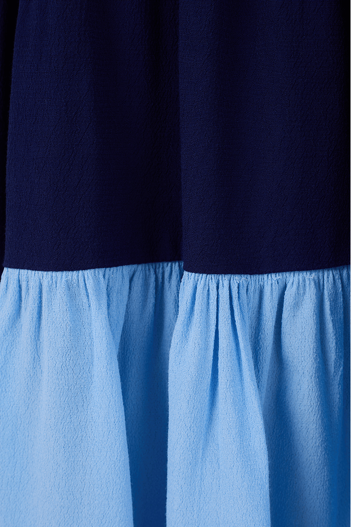 Vestido Curto Crepe Bicolor Marias