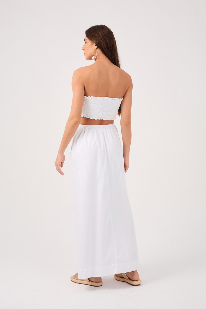 Vestido Cropped Algodão Busto Lastex