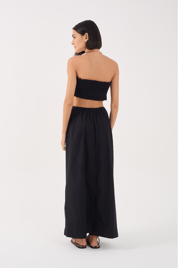 Vestido Cropped Algodão Busto Lastex