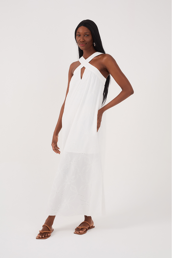 Vestido Cropped Laise Bordado