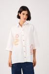 Camisa Ampla Bordado Sol