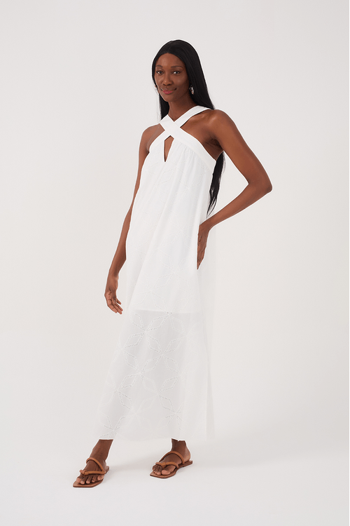 Vestido Cropped Laise Bordado