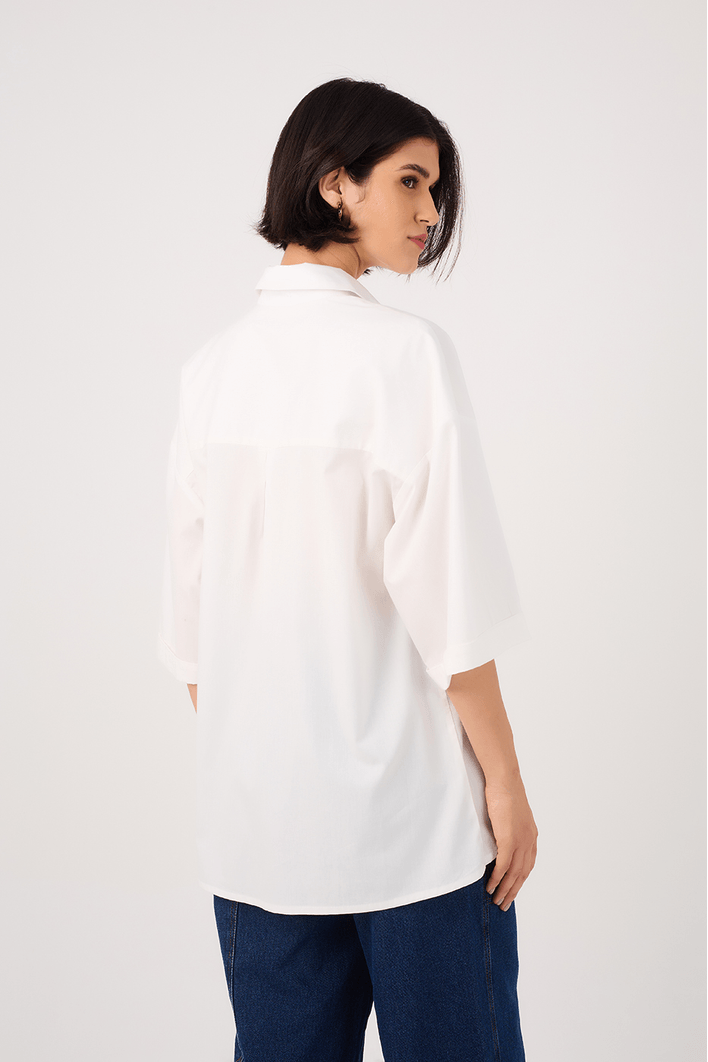 Camisa Ampla Bordado Sol