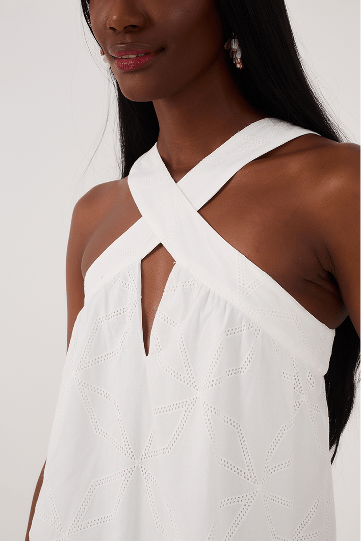 Vestido Cropped Laise Bordado