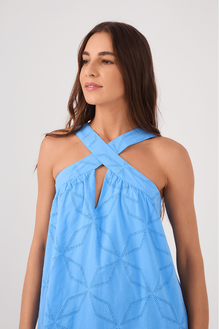 Vestido Cropped Laise Bordado