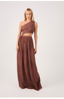 Vestido Longo Ombro Só Drapeado