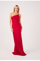 Vestido Longo Cetim Drapeado