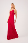 Vestido Longo Cetim Drapeado