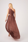 Vestido Longo Ombro Só Drapeado