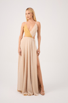 Vestido Longo Bicolor