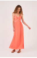 Vestido Longo Busto Franzido
