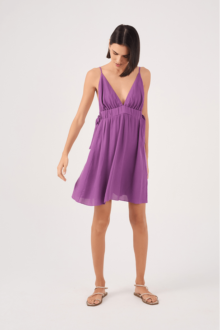 Vestido Crepe Amarração