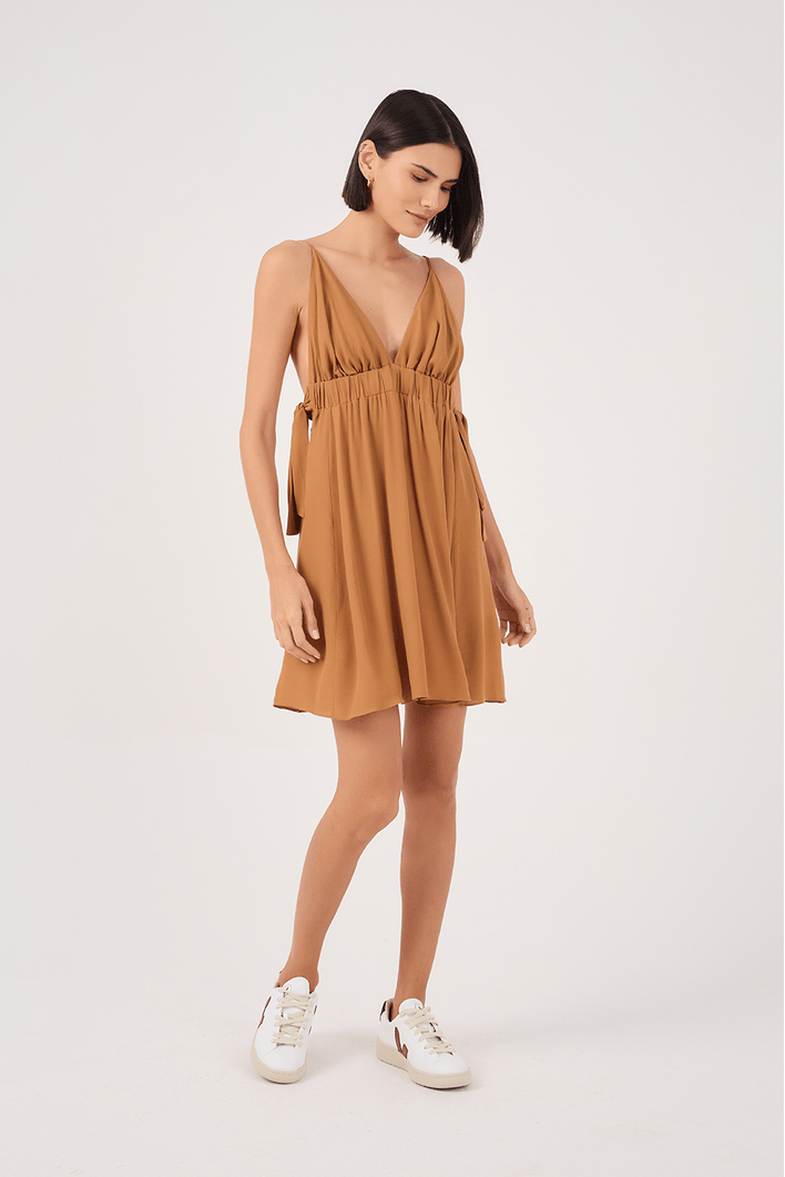 Vestido Crepe Amarração