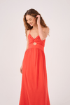 Vestido Longo Busto Franzido
