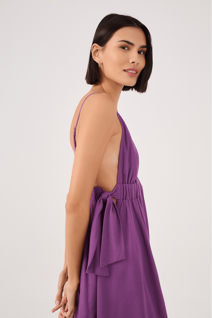 Vestido Crepe Amarração