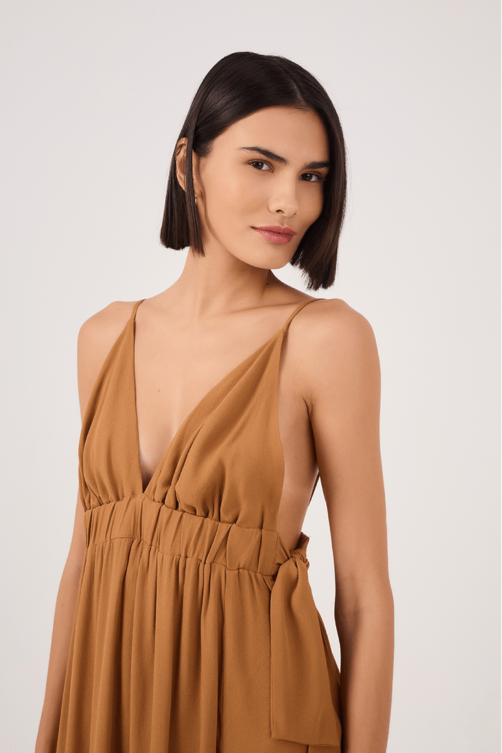 Vestido Crepe Amarração