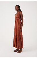 Vestido Longo Cetim Amarracao Lateral