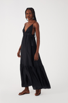 Vestido Longo Cetim Amarracao Lateral
