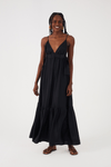 Vestido Longo Cetim Amarracao Lateral