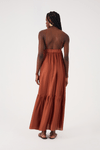 Vestido Longo Cetim Amarracao Lateral
