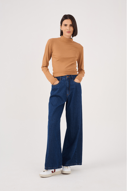 Blusa Gola Alta Canelada