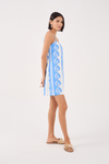 Vestido Linho Estampa Quebra-mar