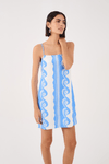 Vestido Linho Estampa Quebra-mar
