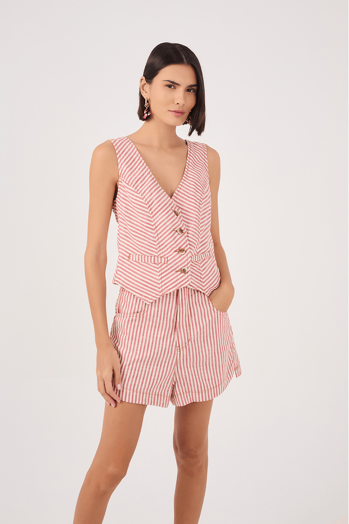 Blusa Colete Sarja Listra Guará