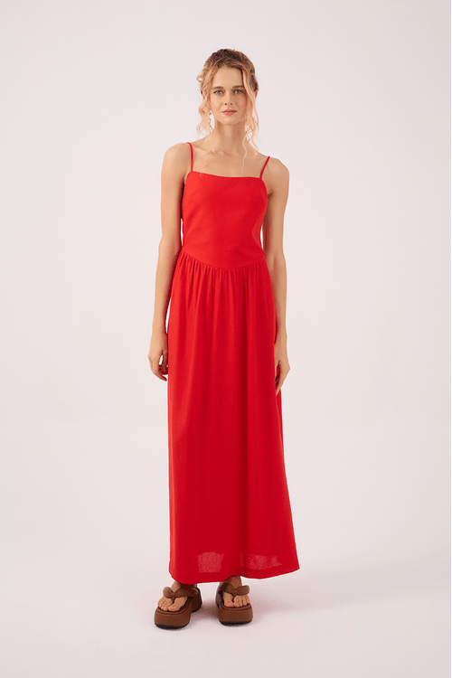 Vestido Linho Cropped