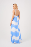 Vestido Longo Crepe Estampa Fluir
