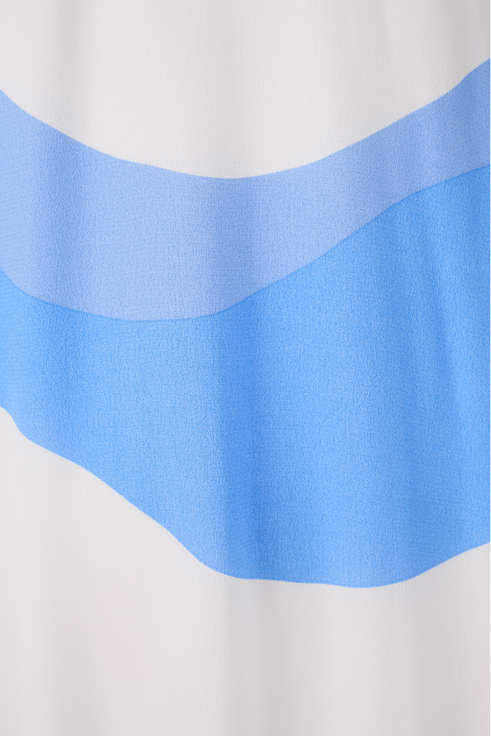 Vestido Longo Crepe Estampa Fluir