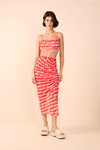 Blusa Drapeada Tule Estampa Drop