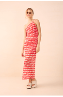 Vestido Ombro Só Tule Estampa Drop