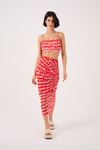 Blusa Drapeada Tule Estampa Drop