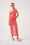 Vestido Ombro Só Tule Estampa Drop