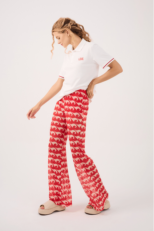 Calça Tule Estampa Drop