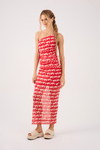 Vestido Ombro Só Tule Estampa Drop